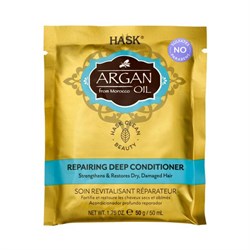 HASK Кондиционер для волос восстанавливающий АРГАНОВОЕ МАСЛО / Hask Argan Oil Repairing Deep Conditioner Packet, 50 мл - фото 11392