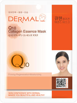 DERMAL Маска для лица тканевая КОЛЛАГЕН и КОЭНЗИМ Q10 антиоксидантная Collagen Essence Mask Wrinkle-care, 23 мл - фото 11752