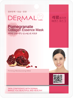 DERMAL Маска для лица тканевая КОЛЛАГЕН и ГРАНАТ Pomegranate Collagen Essence Mask Wrinkle-care, 23 мл - фото 11755