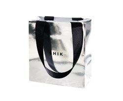 SHIK Пакет подарочный серебро с черными ручками 149*170*80, 1шт. - фото 12051