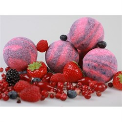 Бурлящий шарик «Красные ягоды» с пеной / L'Cosmetics, 130 гр - фото 12524