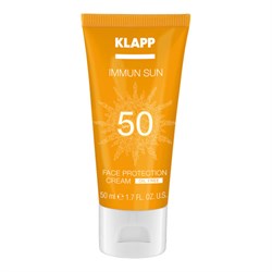 KLAPP Солнцезащитный крем для лица SPF50 / IMMUN SUN  Face Protection Cream SPF50,  50мл - фото 14263