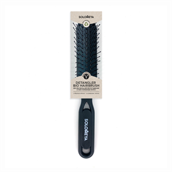SOLOMEYA Расческа для распутывания сухих и влажных волос ЧЕРНАЯ Solomeya Detangler Hairbrush for Wet & Dry Hair Black Aesthetic, 1 шт - фото 14541