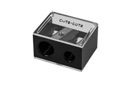 CUTE-CUTE Точилка для карандашей ДВУСТОРОННЯЯ с выдвигающимся контейнером, 1 шт - фото 14776