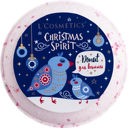 Бурлящий Donut для ванны Christmas Spirit "Donut Red Crystal" 160 г - фото 15098
