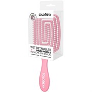SOLOMEYA Расческа для сухих и влажных волос АРОМАТ КЛУБНИКИ лопатка Wet Detangler Brush Paddle Strawberry, 1 шт.