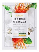 PETITFEE Тканевая маска для лица ПРОТЕИНЫ ШЕЛКА Silk Amino Serum Mask, 1шт